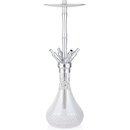 WD Hookah Shisha Wasserpfeife A41A-6 Silver-Clear
