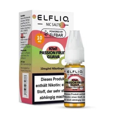 ELFLIQ Kiwi Passion Fruit Guava - 10ml - 10mg/ml - Nikotinsalz