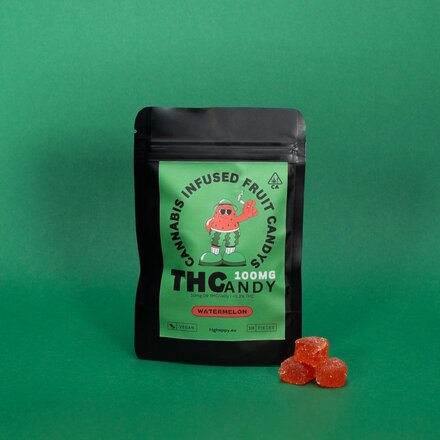 THCandy | Watermelon 100mg D9 THC | 10 Stck