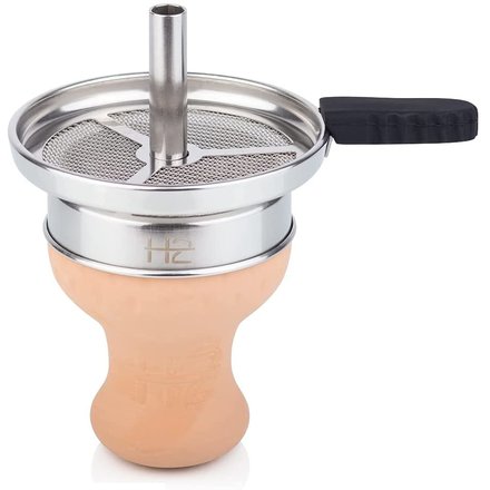 H2 Shisha Wasserpfeife Kaminkopf Set Tonkopf mit Kaminaufsatz