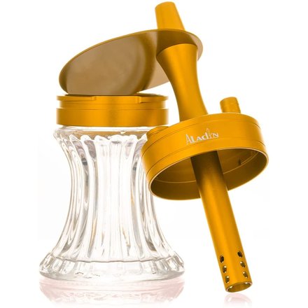 Aladin Shisha Wasserpfeife Mini 2Go Shisha zum Mitnehmen Gold