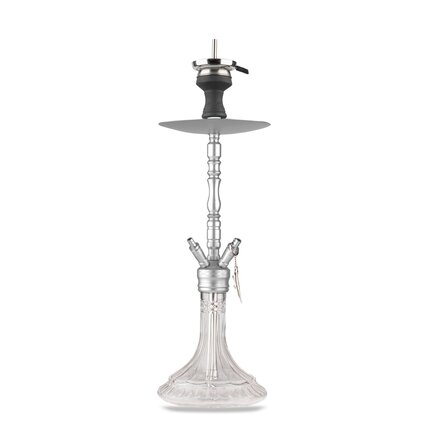 Alligator Shisha Wasserpfeife Air Komplettset inklusive Zubehr Silber
